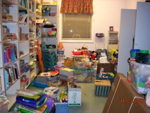 Before organizing the room